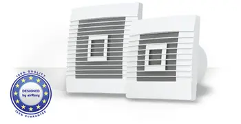 Ventilator airRoxy 100ZG TS, 15W, 100mm, i bardhë