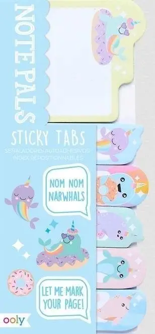 Shënime vetëngjitëse Ooly Narwhal, dizajn narval, shumëngjyrëshe
