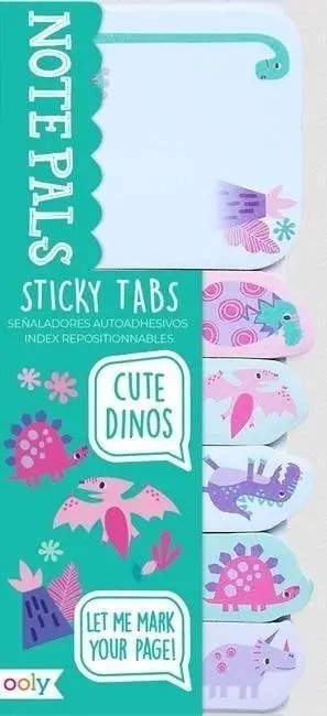 Shënues ngjitës Ooly Dinosaurs, vetëngjitës, shumëngjyrësh