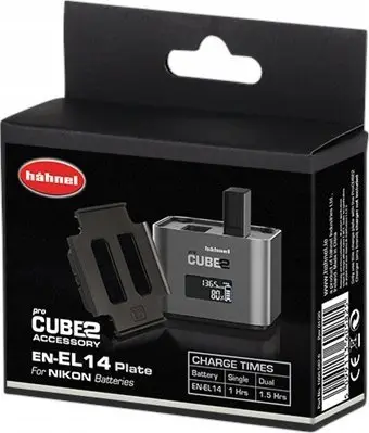Pllakë karikimi Hähnel ProCUBE 2, për bateri Nikon EN-EL14, gri