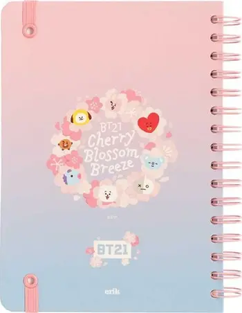 Fletore BT21 Line Friends, A5, kapak i fortë, me spirale