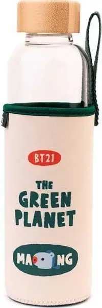 Shishe uji BT21 Line Friends MANG, 500ml, xham borosilikat, shumëngjyrëshe