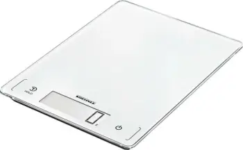 Peshore kuzhine dixhitale, Soehnle, Page Profi 300 (61507), kapacitet 20 kg, LCD i madh, sensor-touch, funksion HOLD, sipërfaqe qelqi, e bardhë