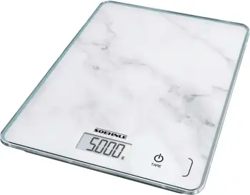 Peshore kuzhine, Soehnle Page Compact 300 Marble 5 kg, 61516, e bardhë