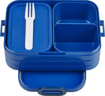 Kuti dreke Mepal Take a Break Bento Midi, 900 ml, me ndarje, blu e ndezur