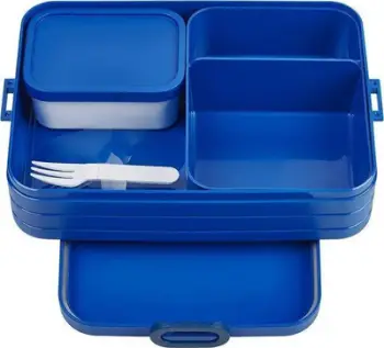Kuti drekë Mepal Take a Break Bento, madhësi mesatare, vivid blue