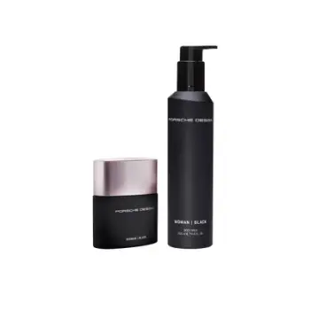 Set Porsche Design Woman Black, Eau De Parfum 50 ml + Qumësht Trupi 200 ml