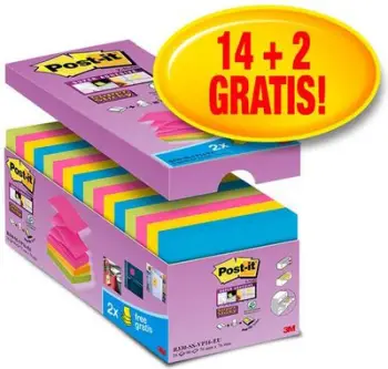 Letra ngjitëse Post-It R330-SS-VP16 3M0584, 76x76mm, 16 copë