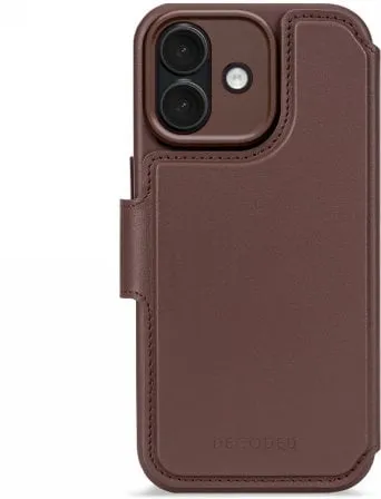 Këllëf portofol Decoded për iPhone 17, lëkurë, me MagSafe, kafe - 1