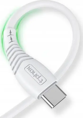 Kabllo USB C në USB C T Phox, 1.2 m, 3A Power Delivery, e bardhë