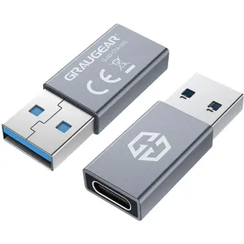 Përshtatës USB Graugear G AD CTA 10G, USB C në USB A, argjendtë