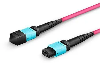 Kabllo fibër optike Lanview MPO UPC, 12 core OM4, 10m, e gjelbër