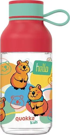 Shishe uji për fëmijë Quokka Ice Kids, tritan 430ml, me rrip, Happy Quokka