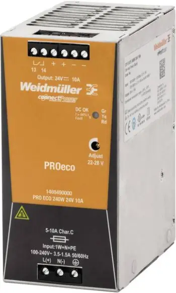 Furnizues me energji Weidmuller PROeco, 100 - 240 V AC, 24V DC, 10 A, 240 W