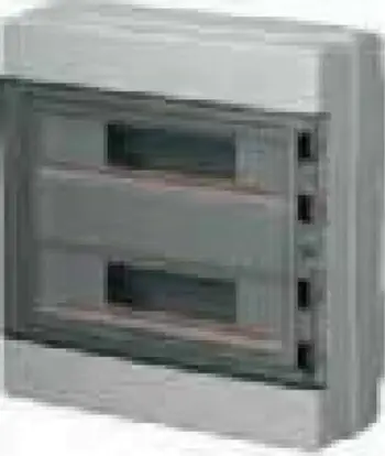 Panel shpërndarës modular Elettrocanali EC62036E, 2x18 module, IP65, gri