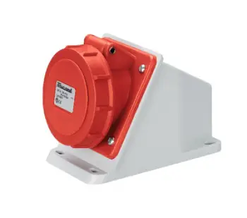 Prizë këndore Elettro Canali, IP67 16A 3P+T, e kuqe