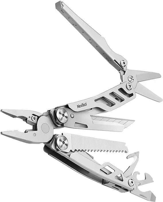 Multitool Nextool Flagship Pro NE20232 me teh të zëvendësueshëm, çelik, set me 2 tehe rezervë - 1