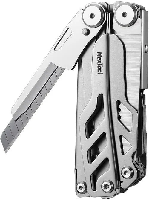 Multitool Nextool Flagship Pro NE20232 me teh të zëvendësueshëm, çelik, set me 2 tehe rezervë - 3