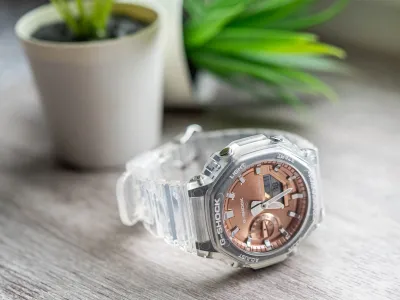 Orë digjitale Casio G SHOCK GA-2100BM, për meshkuj, portokalli - 4