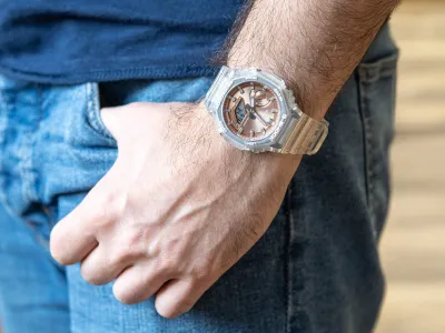 Orë digjitale Casio G SHOCK GA-2100BM, për meshkuj, portokalli - 5