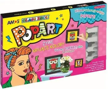 Set ngjyrash Amos Stained Glass Deco Paints, 6 copë, 22 ml