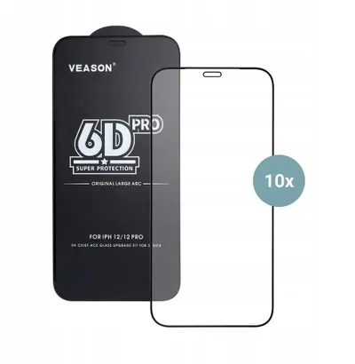Qelq mbrojtës Veason 6D Pro, set 10 copë, për iPhone 17, i zi - 2
