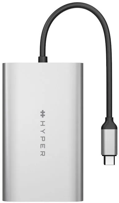 Përshtatës HyperDrive Dual HDMI - USB-C, i argjendtë - 1