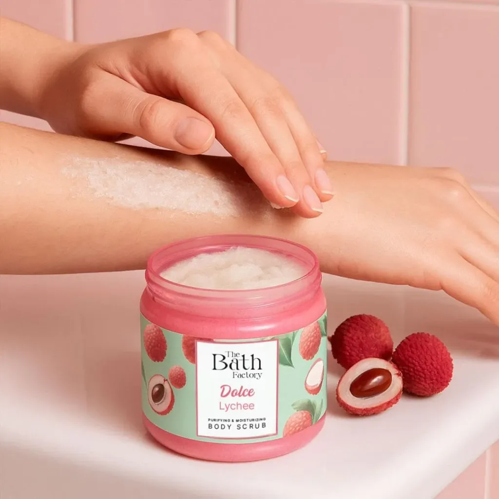 Skrab për trup The Bath Factory Dolce Lychee, 300g - 2