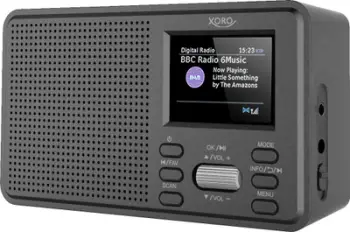 Radio portative Xoro DAB 142, DAB+, FM, Bluetooth, e zezë