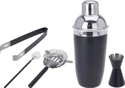 Set enë për kokteje Excellent Housewares, 5 copë, të zeza - 1