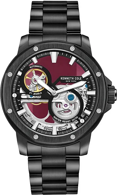 Orë për meshkuj Kenneth Cole Automatic Skeleton KCWGL0033703, e zezë - 1
