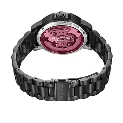 Orë për meshkuj Kenneth Cole Automatic Skeleton KCWGL0033703, e zezë - 3