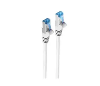 Kabllo rrjeti No-Name S/CONN 75711-W, 1 m, Cat6a, S/FTP (S-STP), RJ-45, e bardhë