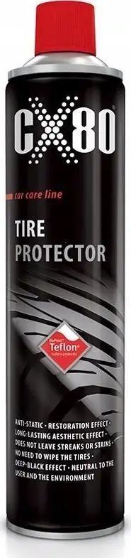 Sprej kujdesi për goma CX80 Tire Protector Teflon, 600ml, efekt i zi i thellë
