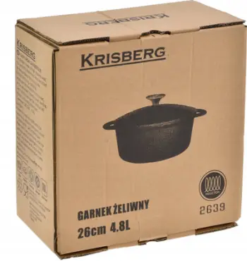 Tigan prej gize Krisberg KS-2639, 5.5L, 26cm, i zi