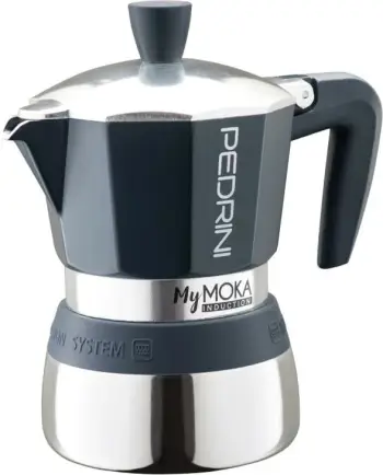 Kafetiere moka, Pedrini, MyMoka Induction (02CF095), 3 gota, për soba induksioni, blu