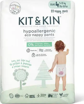 Pelenë trajnimi Kit and Kin Nappy Pants 4, 9-15 kg, 22 copë