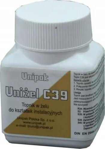 Xhel saldimi Unipak UNIŻEL C-39, fluks për tuba bakri, 125g