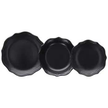 Set pjatash Tognana Cecile, 12 pjesë, e zezë