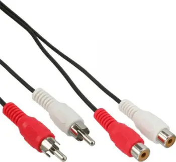 Kabllo Intos (89935), RCA (Cinch) x2 në RCA (Cinch) x2 5m, e zezë