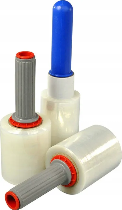 Mbajtës plastik për mini stretch, ergonomik, për rrotulla të vogla, gri e portokalli - 2