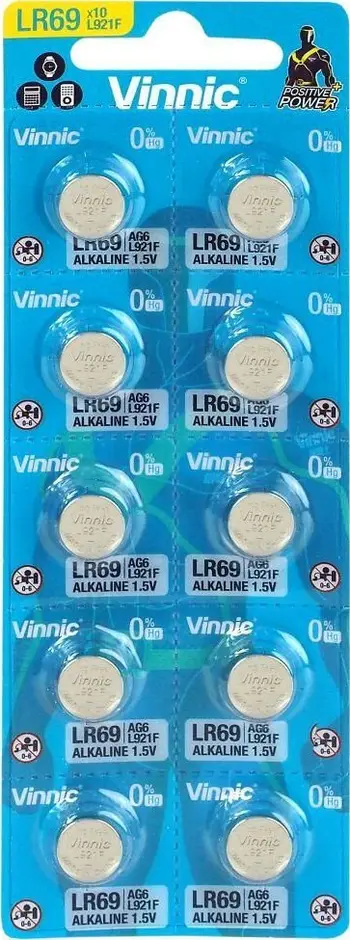 Bateri alkaline Vinnic Mini LR69, 1.5V, paketim 10 copë