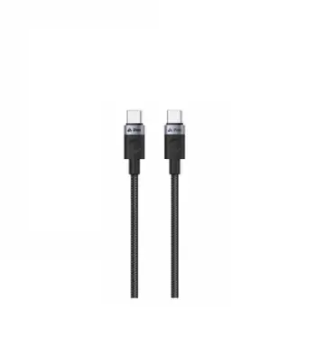 Kabllo iPEAX textil USB-C / USB-C 1m, USB 2.0., e zezë