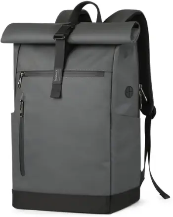Çantë shpine Inateck RollTop, 25L-30L, për laptop 15"-17", gri