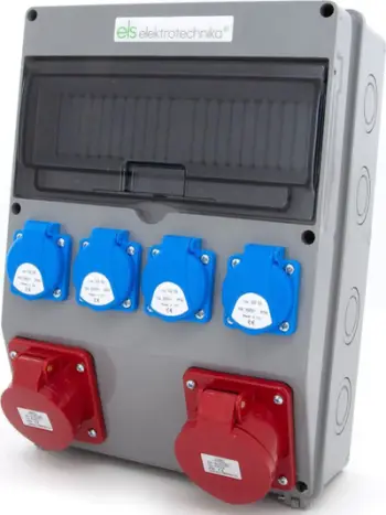 Panjë shpërndarëse ELS Elektrotechnika 12NO411, 32A 5P, 16A 5P, 4x230V, e montuar fikse