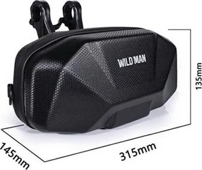 Çantë kornize për biçikletë WildMan WILDMAN X9, 3.5L, rezistente ndaj ujit, e zezë - 4