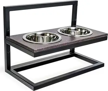 Harley &amp; Cho Feeding Station (M (42x21cm), Guri i kaftë + i zi)