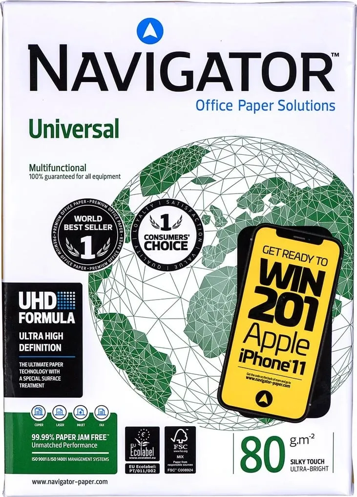 Letër printimi A4 Navigator UNIVERSAL, e bardhë - 3
