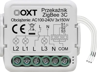 Modul rele inteligjent OXT mini, 3 qarqe, ZigBee TUYA - 1