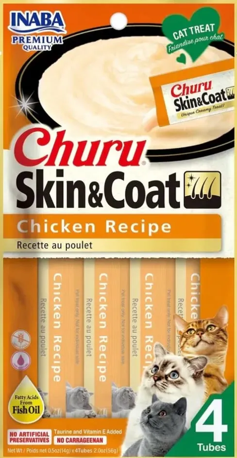 Shpërblime të lëngshme për mace, skin & coat me pulë - 1